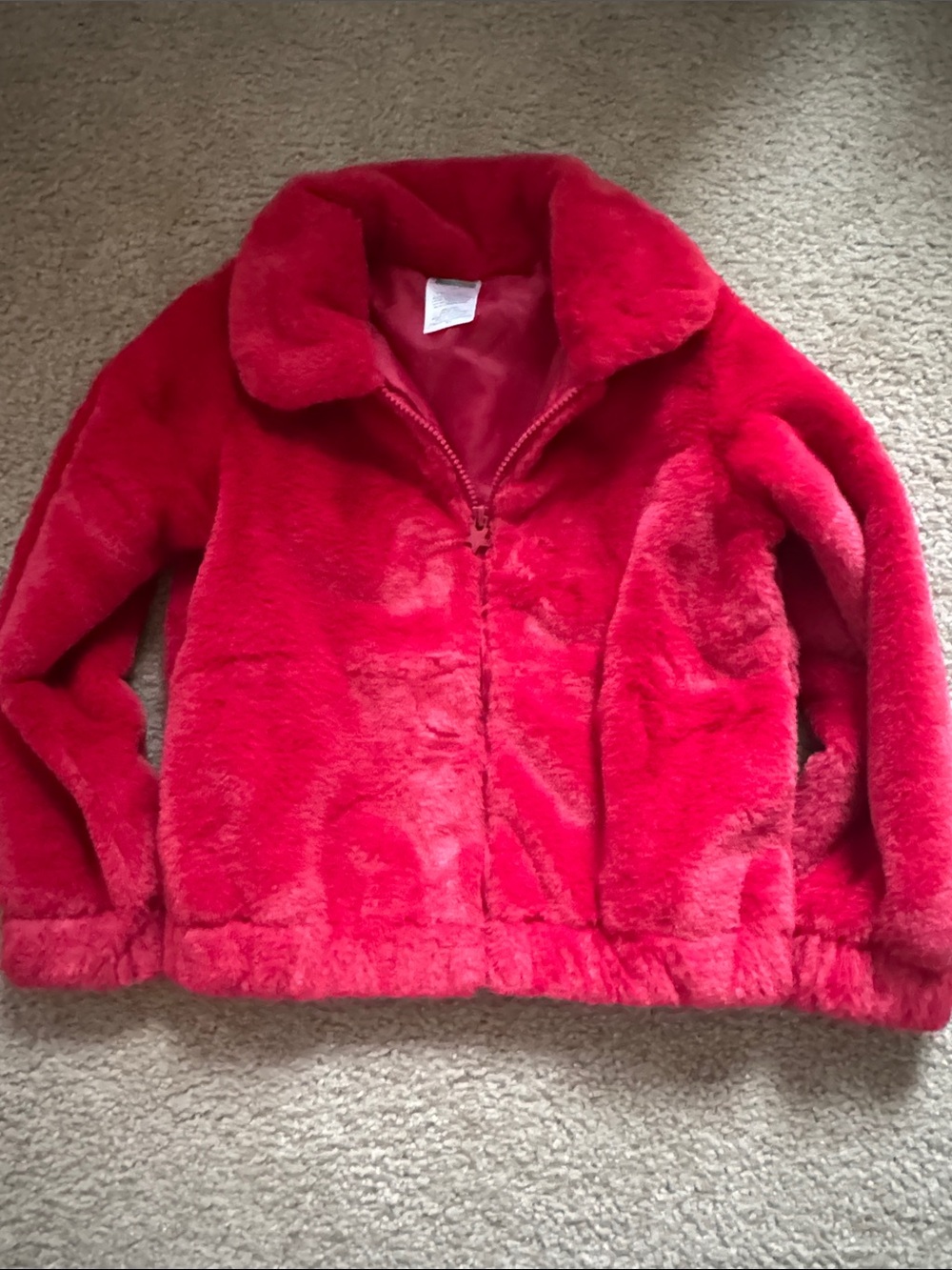 Garanimals Plush Bright Red Zip-Front Jacket
